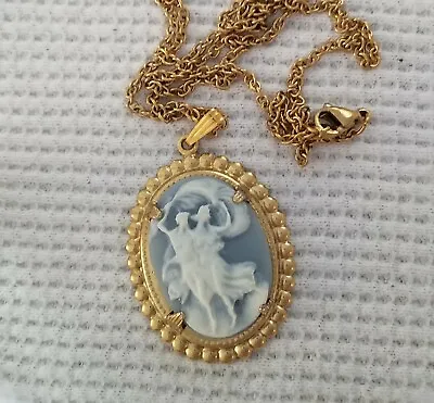 Vintage CAMEO PENDANT Victorian Style Victorian Revival Jewelry • $12