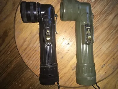 2 Vintage Military Flashlight Green MX-991/U GT Price & Black MX-991/U Fulton • $14.99