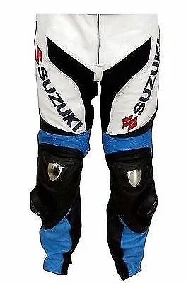 Suzuki S Motorcycle Leather Pants Motorbike Riding Trouser  • $184.95