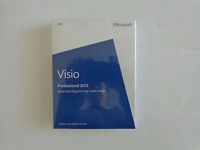 Microsoft Visio Professional 2013 SKU D87-05358 Sealed Box Product Key Card • $199.99