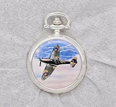 £5.88 • Buy Mechanical Pocket Watch Silver Plated - WW2  Spitfire MK.I Kent 1940  - 10