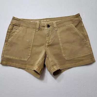 Mossimo Supply Co Women Mid-Rise Midi Shorts Size 2 Tan Cotton Blend • $16.09