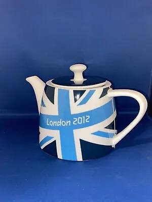 Official Merchandise London Olympics 2012 Tea Pot Blue Johnson Bros Stafford • £6.60