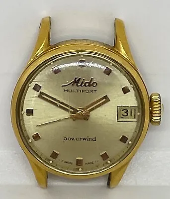 MIDO MULTIFORT AUTOMATIC POWERWIND WRISTWATCH 17 Jewels Swiss Runs • $125