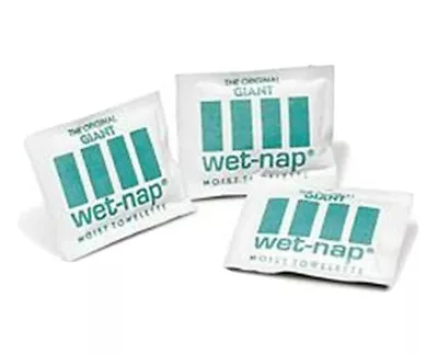 WET NAPS 54ct Box Individually Wrapped Delicate Lemon Scent Moist Towellette NEW • $8.74