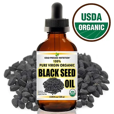 100% Pure Virgin CERTIFIED Organic Black Seed Oil Edible Cold Pressed Cumin 4oz • $11.99