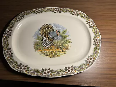 QUEEN'S Myott Thanksgiving TURKEY 18.25  Serving Platter Charger Rare • $99