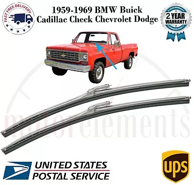 Wiper Blades For 1959-1969 BMW Buick Cadillac Check Chevrolet Dodge • $153.17