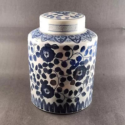 Oud Delft Large Blue White Urn Style Porcelain Jar Includes 14 Hooks Under Lid • $26.95