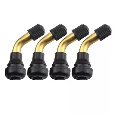 4x Bent Valve Stems Brass Metal Angle 45 Degree Tire Wheel Car Motorcycle PVR70 • $5.79