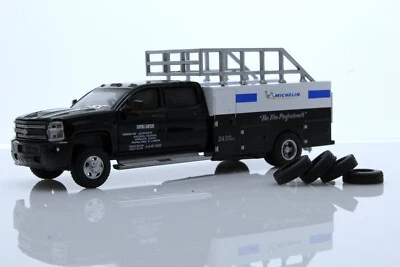 $13.95 • Buy 2018 Chevy Silverado 3500 Michelin Tire Service Truck Dually 1:64 Diecast Model