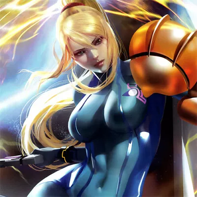 SAMUS ARAN Signed ART PRINT Nintendo METROID Game 17 X 11  SEXY Hot NEW • $34.99