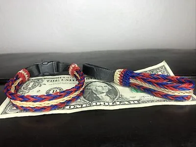 Handmade Braided Horse Hair Bracelet And Key Chain  Made In Montana State Prison • £48.66