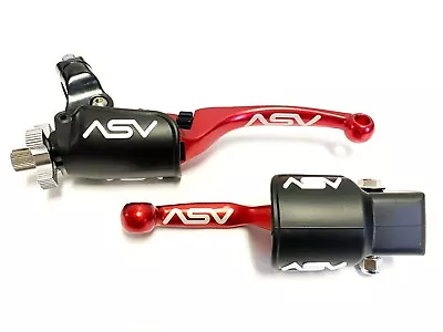 ASV F4 Front Brake Clutch Perch Levers Dust Red Honda CRF 250R CRF 450R RX RWE • $222