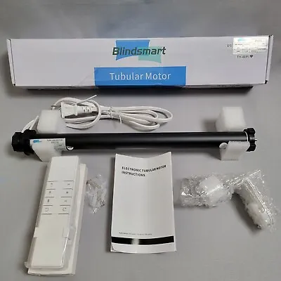 Blindsmart Tubular Motor ZM25TQ Roller Shade/Blind Motor With Remote OPEN BOX • $49.96