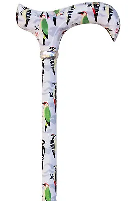 £55 • Buy Classic Canes Derby Adjustable Walking Stick - British Woodpeckers