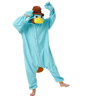 Perry The Platypus Adults Men Women Pyjamas Onesie00 Blue Cute Cartoon Animal • £22.99