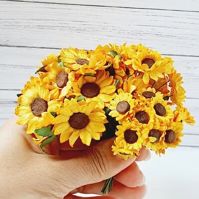 Mulberry Paper Flowers Sunflower Scrapbooking Crafts DIY Wholesale Lot 200 Pcs • $84.99