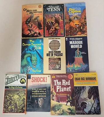 Vintage Sci-fi Book Lot (10) Beautiful Cover Art Classic Authors & Titles  • $4.99
