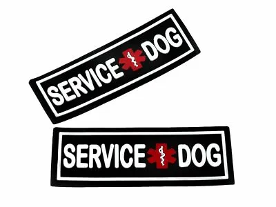 3D Rubber PVC Service Dog Patch Label Tag For Dog Harness Collar Vest • $12