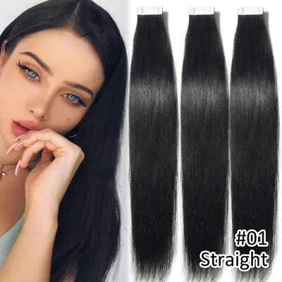 200G Thick Tape In Russian Remy Human Hair Extensions Invisible Skin Weft Blonde • $146.89