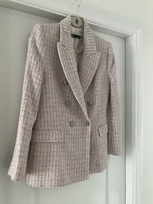 Zara Pink Boucle Jacket L • $49.77
