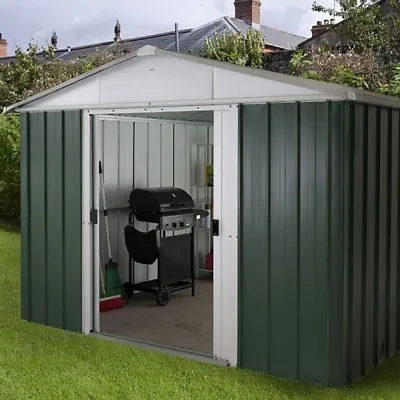 10x13 METAL GARDEN SHED YARDMASTER 10ft X 13ft APEX GALVANISED DOUBLE DOOR STORE • £674.94