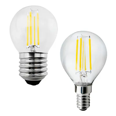 E14 E27 Edison Bulb LED G45 Retro Vintage Warm White Filament 4W 6W Multipacks • £7.66