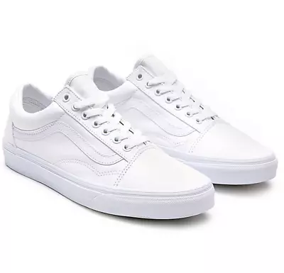 Vans Old Skool Shoes - True White Vn000d3hw00 Rrp £75 • £35