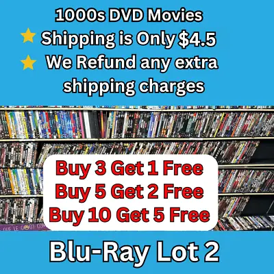 Blu-Ray Movies Pick & Choose Lot (2) Flat Rate Shipping FREE DVDS With Purchase • $4.99