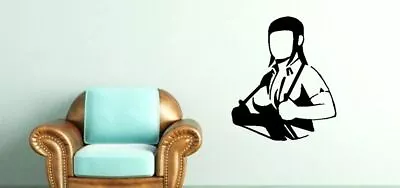 £6.50 • Buy Skinhead Girl With Braces Rude Girl Ska Music Funny Vinyl Wall Decal Sticker