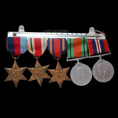 WW2 Group Of 5 Mounted Medals Including Africa & Burma Stars. • $93.45