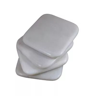 White Marble Square Shape Tea Coaster Set Of 4 For Kitchen Office & Gift • $42