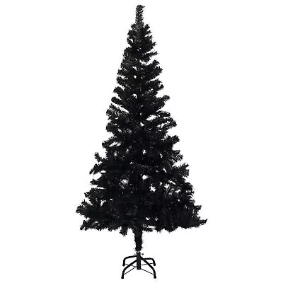 Artificial Christmas Tree With Stand Black 210  PVC Q7B9 • $140.81