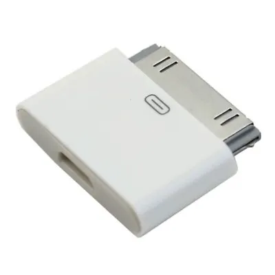 New Micro USB To 30Pin Dock Charging Adapter IPhone 3G 4 4S IPod IPad 2 3 White • £3.40