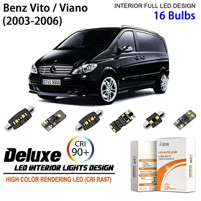 LED Interior Light Kit For Benz Viano Vito W639 2003-2006 White LED Light Bulbs • $26.55