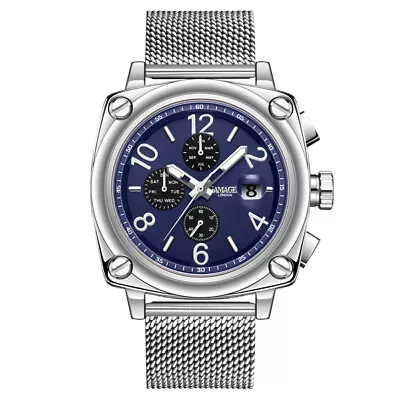 Mens Automatic Watch Silver Perception Mesh Bracelet Watch GAMAGES • £59.99