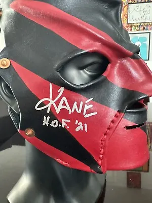 Kane WWE Wrestling Signed Leather Mask Hand Crafted HOF 21 - Big Red Machine JSA • £313.67