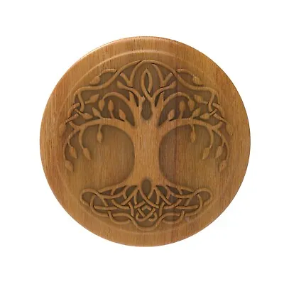 Celtic Wood-Carved Tree Of Life Round Rosette Furniture Wall Hanging Handcrafted • $35