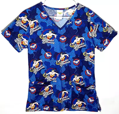 Wonder Woman Scrub Top By DC Comics | Official Medical Wear | Womens XS • $16.95