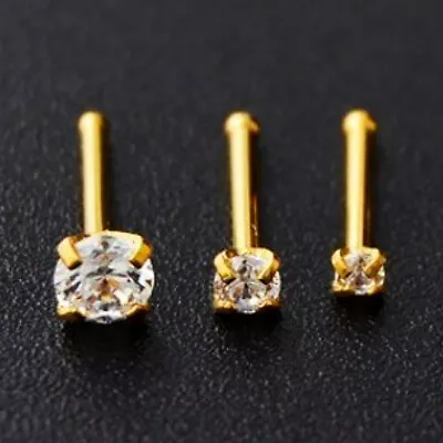 $3.97 • Buy 20g Simulated Diamond Nose Stud Bone Ring Ear Cartilage Piercing Surgical Steel