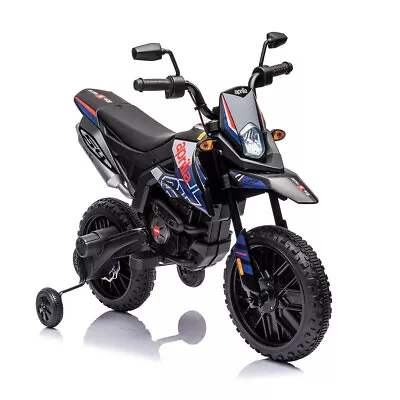 12V Officially Licensed Aprilia Kids Ride On Electric Motorbike - Blue • $235