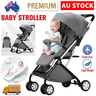 Foldable Baby Stroller Pram Newborn Pushchair Infant Buggy Travel Carriage  Blac • $144.85