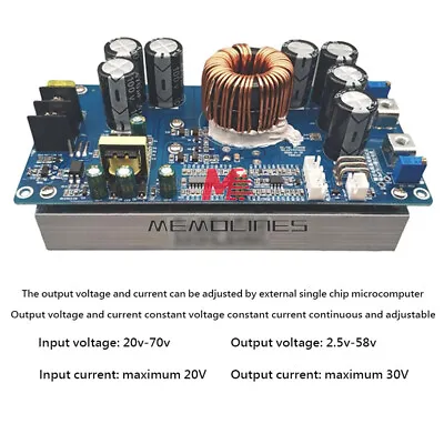 800W DC-DC Buck Converter Step-Down Power Supply Module In 20-70V Out 2.5-58V • $46.55