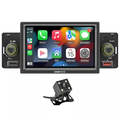 5in Single 1 Din Car Stereo Touch Screen Radio Rear Camera MP5 Player Bluetooth • $87.99