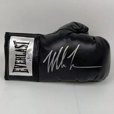 Autographed/Signed MIKE TYSON Black Everlast Boxing Glove Athlete Hologram COA • $149.99