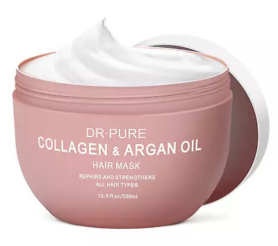 Collagen Hair Mask For Damaged Hair: Keratin Hair Treatment With Argan Oil 500ml • $23.99