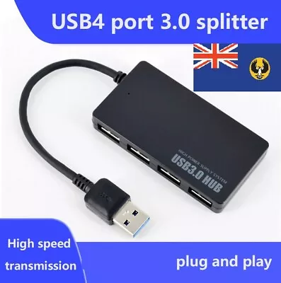 $11.99 • Buy 4 Port USB 3.0 Multi HUB USB Splitter One For Four Extension USB Hub Charger AUS