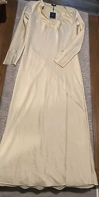 Massimo Dutti Womens Maxi Dress M Ivory  Long Sleeve • $69