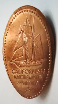 MARITIME MUSEUM OF SAN DIEGO - Californian -- Elongated Copper Penny • $1.99